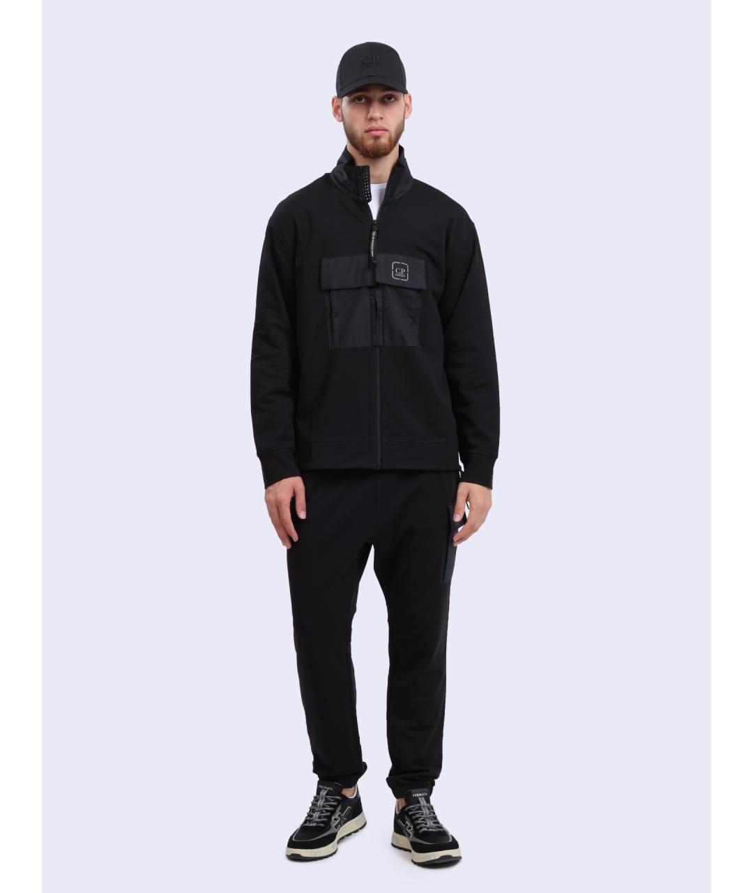 CP COMPANY Черные хлопковые повседневные брюки, фото 2