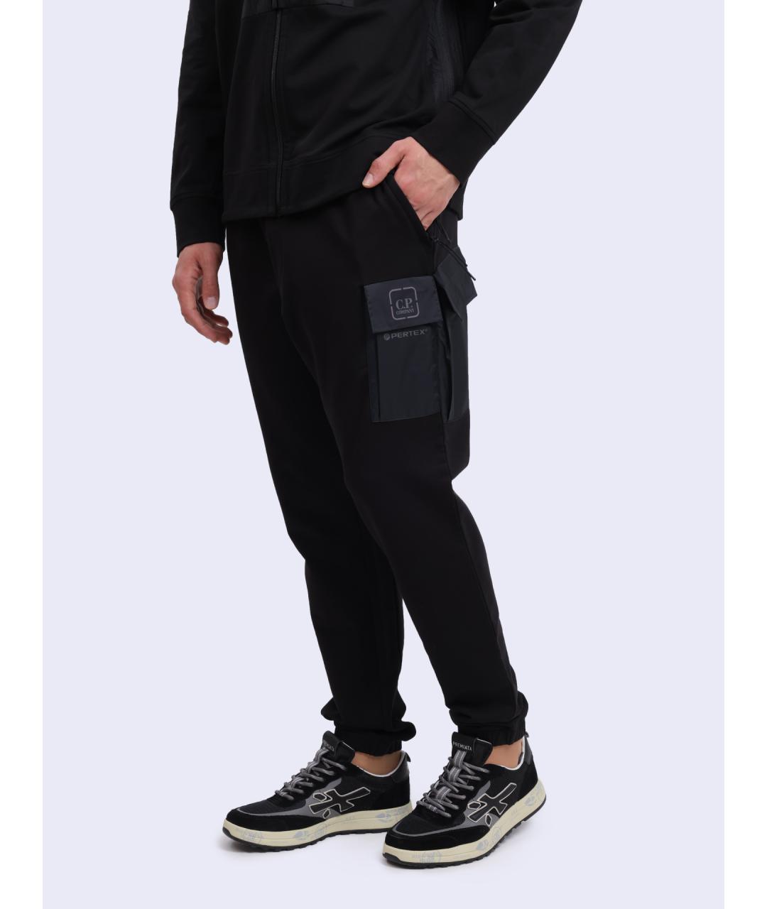 CP COMPANY Черные хлопковые повседневные брюки, фото 3