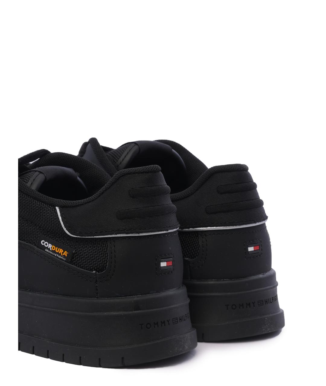 TOMMY HILFIGER Черные кожаные низкие кроссовки / кеды, фото 6