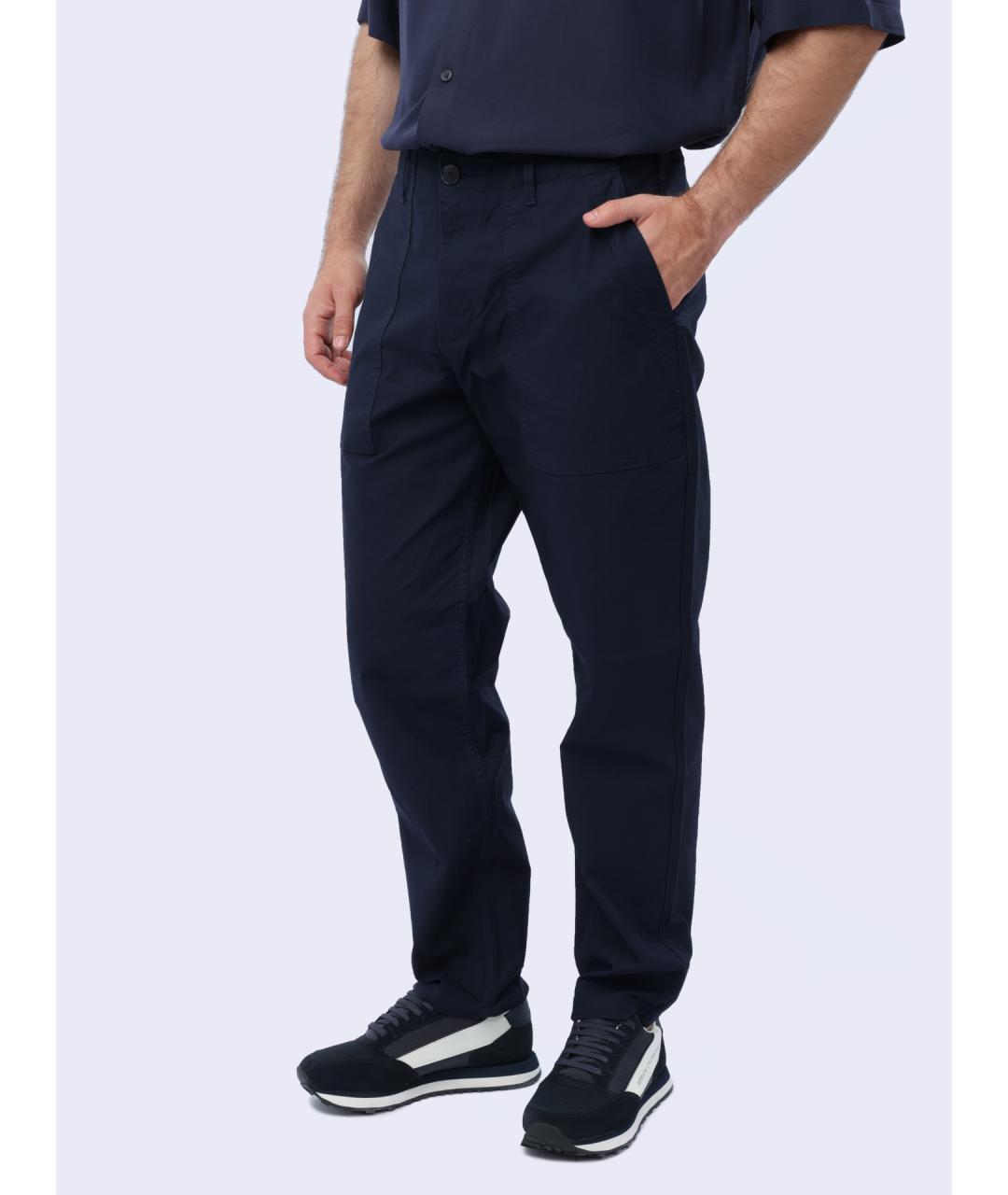 ARMANI EXCHANGE Темно-синие повседневные брюки, фото 4