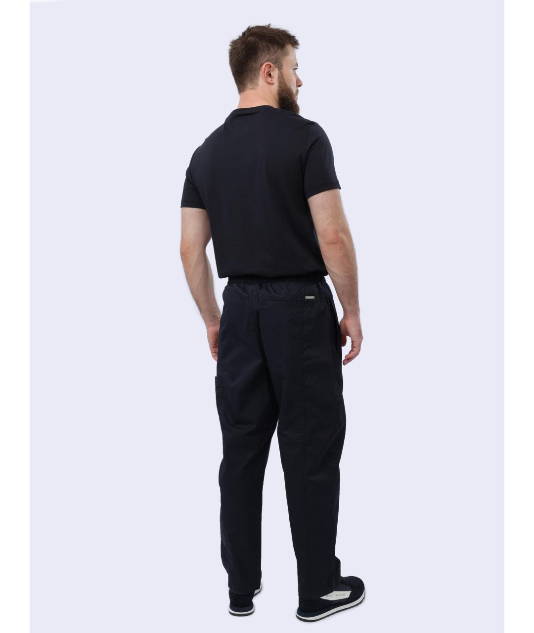 ARMANI EXCHANGE Темно-синие хлопковые повседневные брюки, фото 6