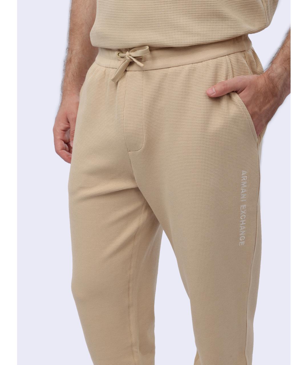 ARMANI EXCHANGE Бежевые повседневные брюки, фото 3