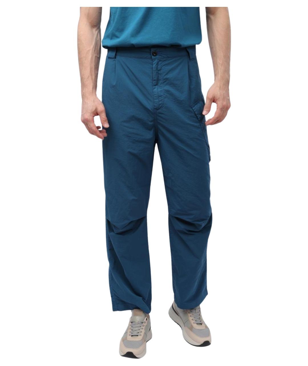 CP COMPANY Синие полиамидовые повседневные брюки, фото 1