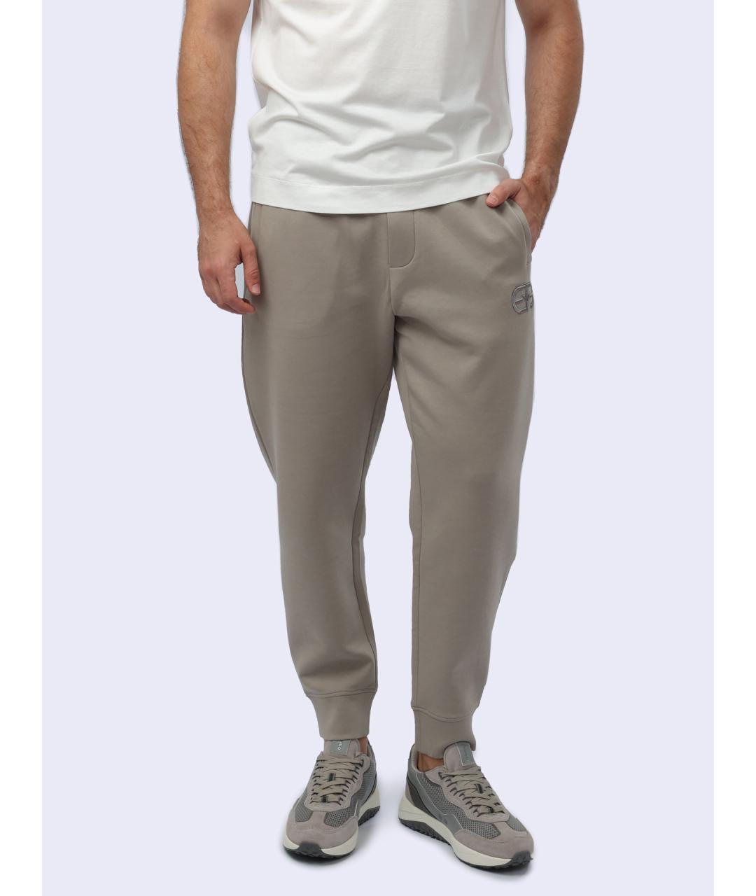 EMPORIO ARMANI Бежевые хлопковые повседневные брюки, фото 9