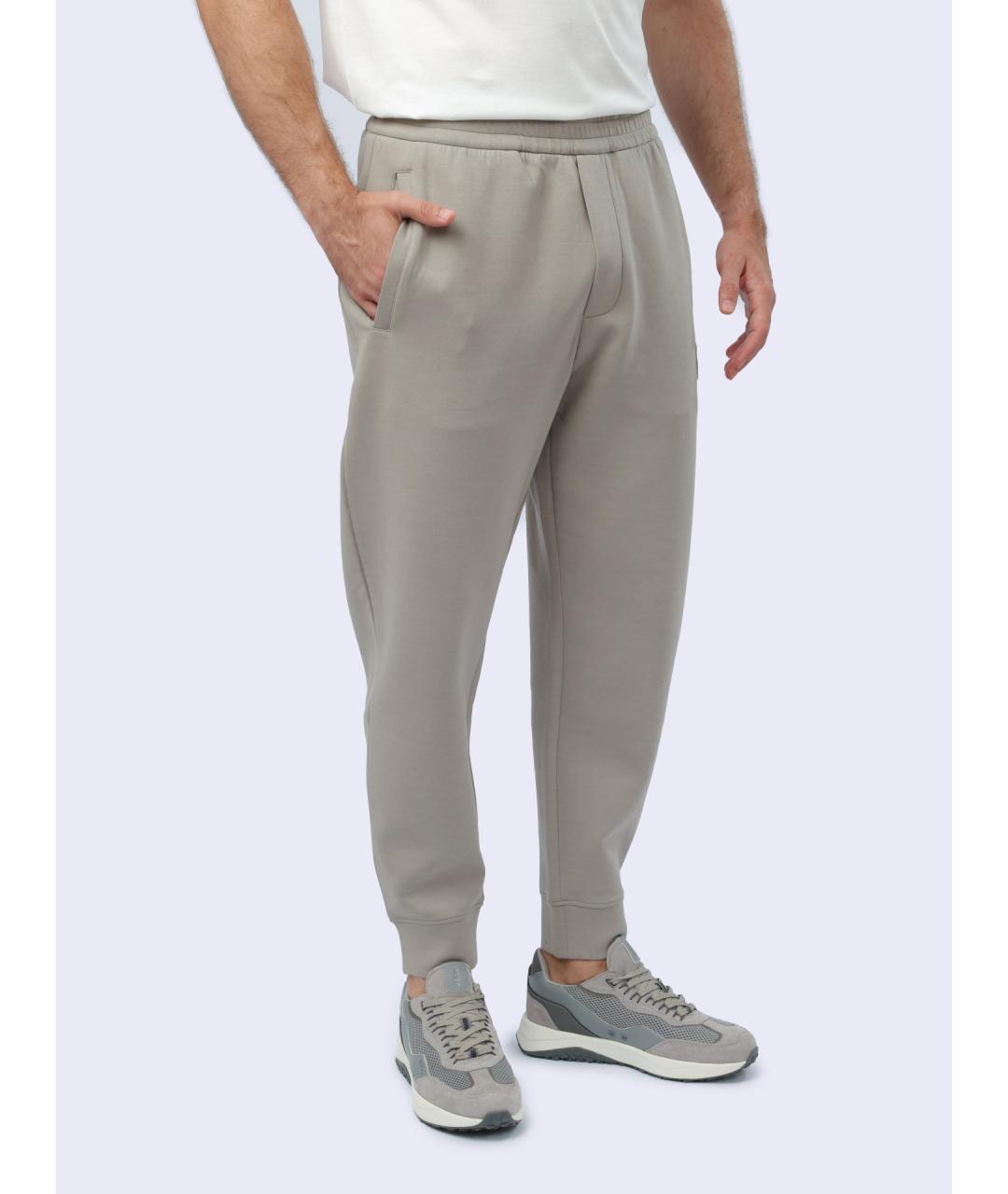 EMPORIO ARMANI Бежевые хлопковые повседневные брюки, фото 6