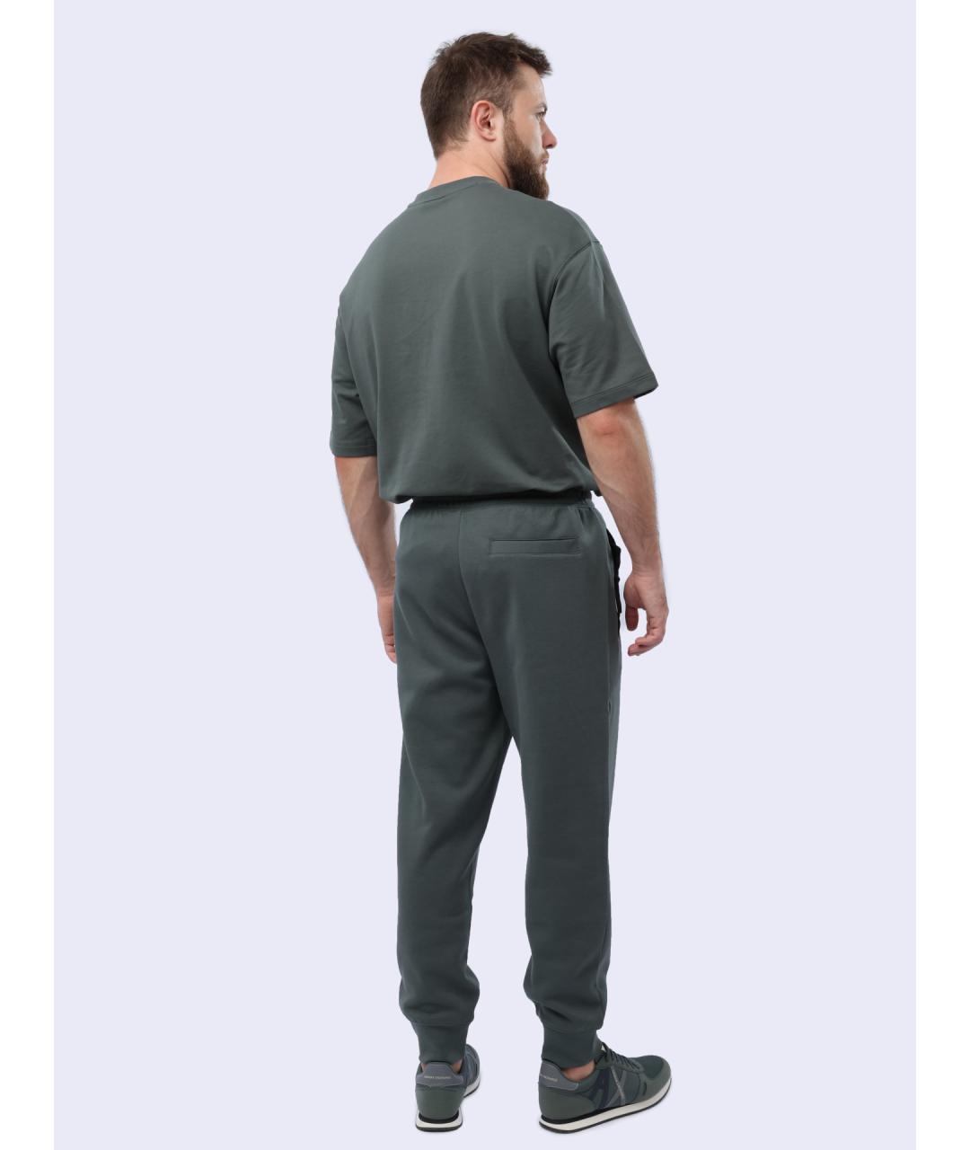 ARMANI EXCHANGE Зеленые хлопковые повседневные брюки, фото 6