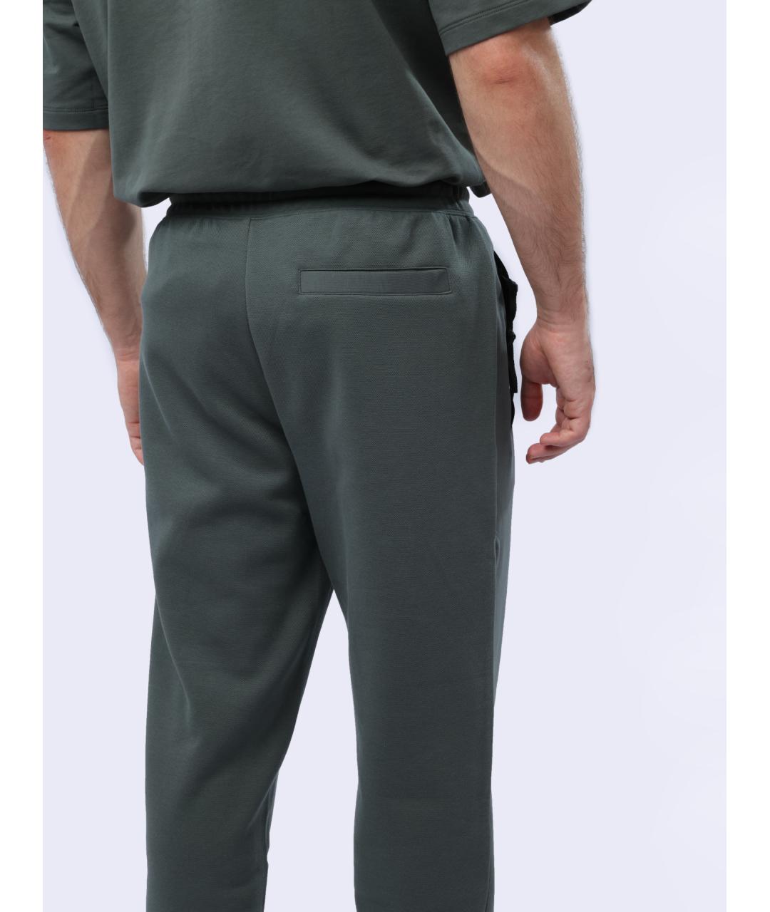 ARMANI EXCHANGE Зеленые хлопковые повседневные брюки, фото 5