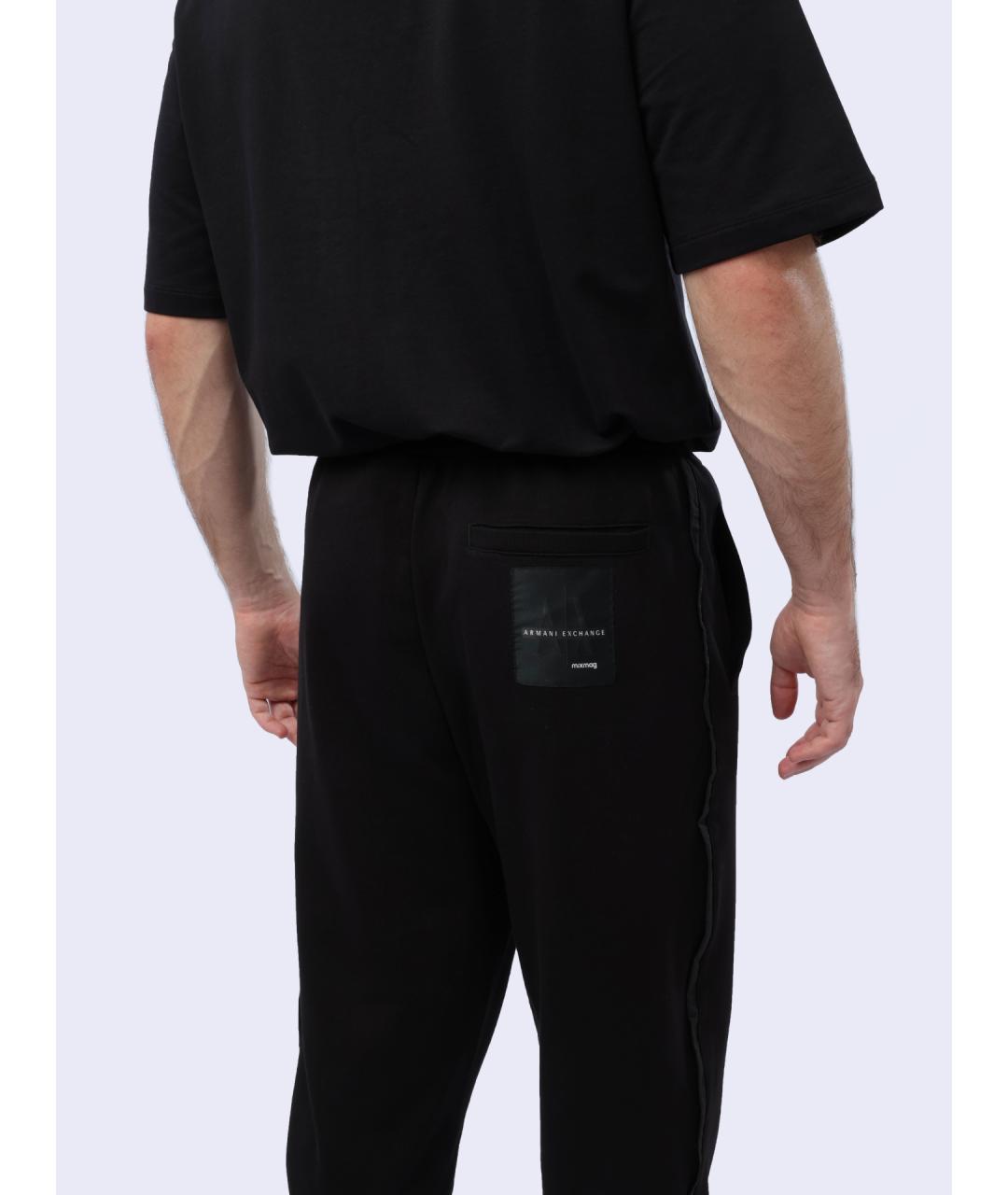 ARMANI EXCHANGE Черные хлопковые повседневные брюки, фото 7