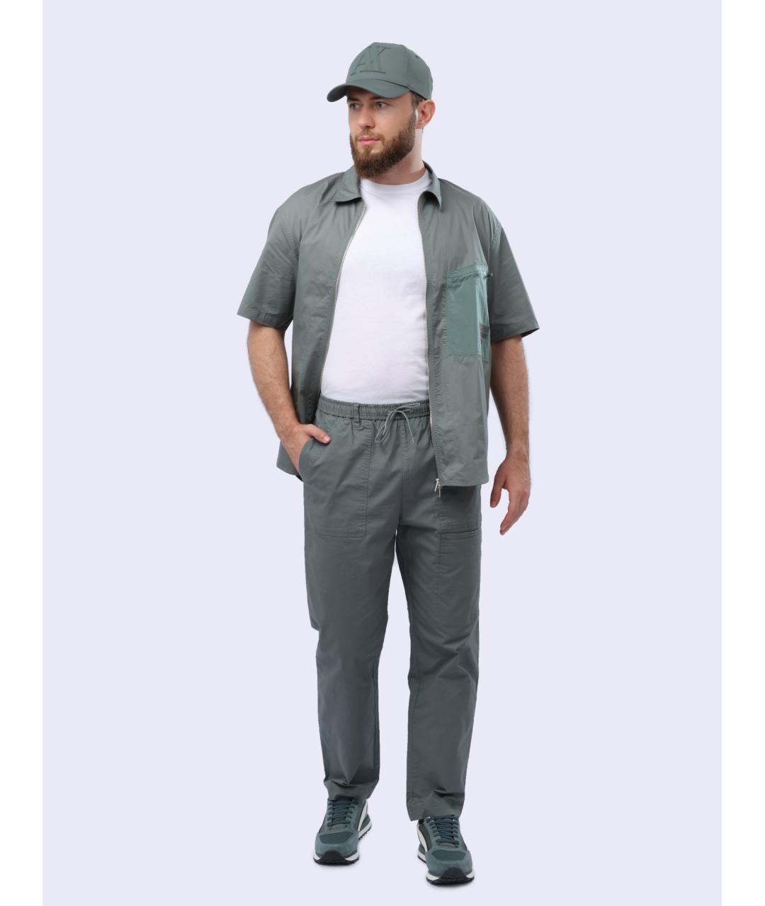 ARMANI EXCHANGE Зеленые повседневные брюки, фото 2