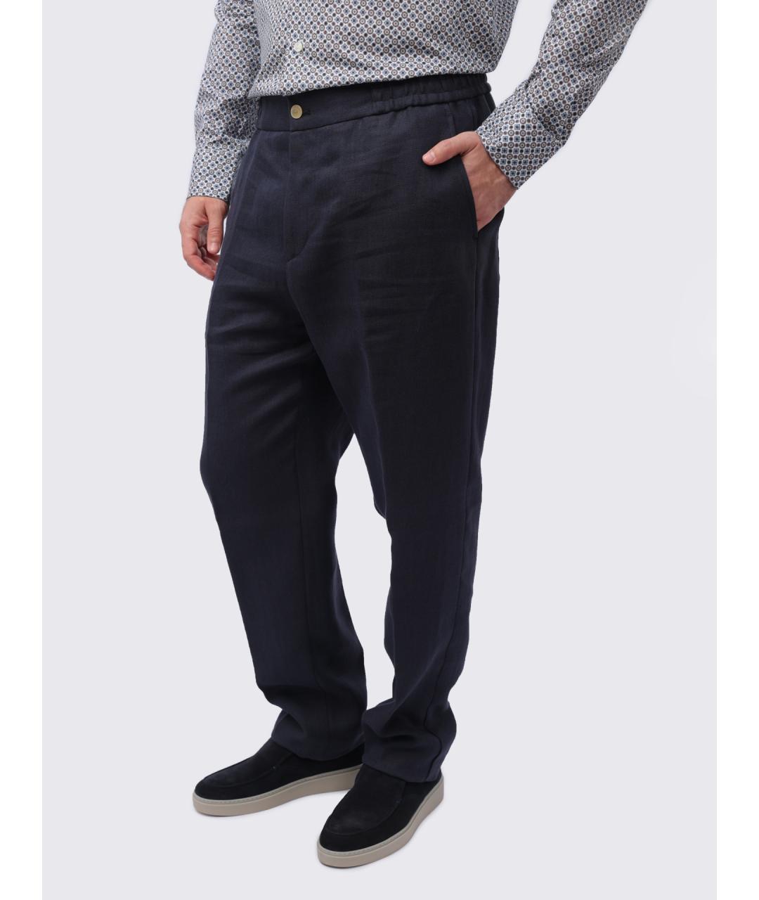ETRO Синие повседневные брюки, фото 4