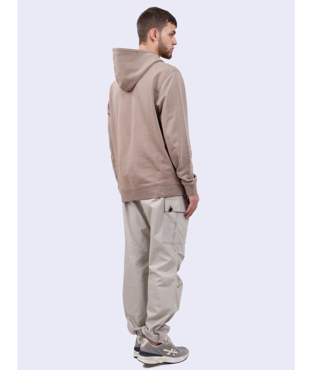 HUGO Бежевые хлопковые повседневные брюки, фото 6