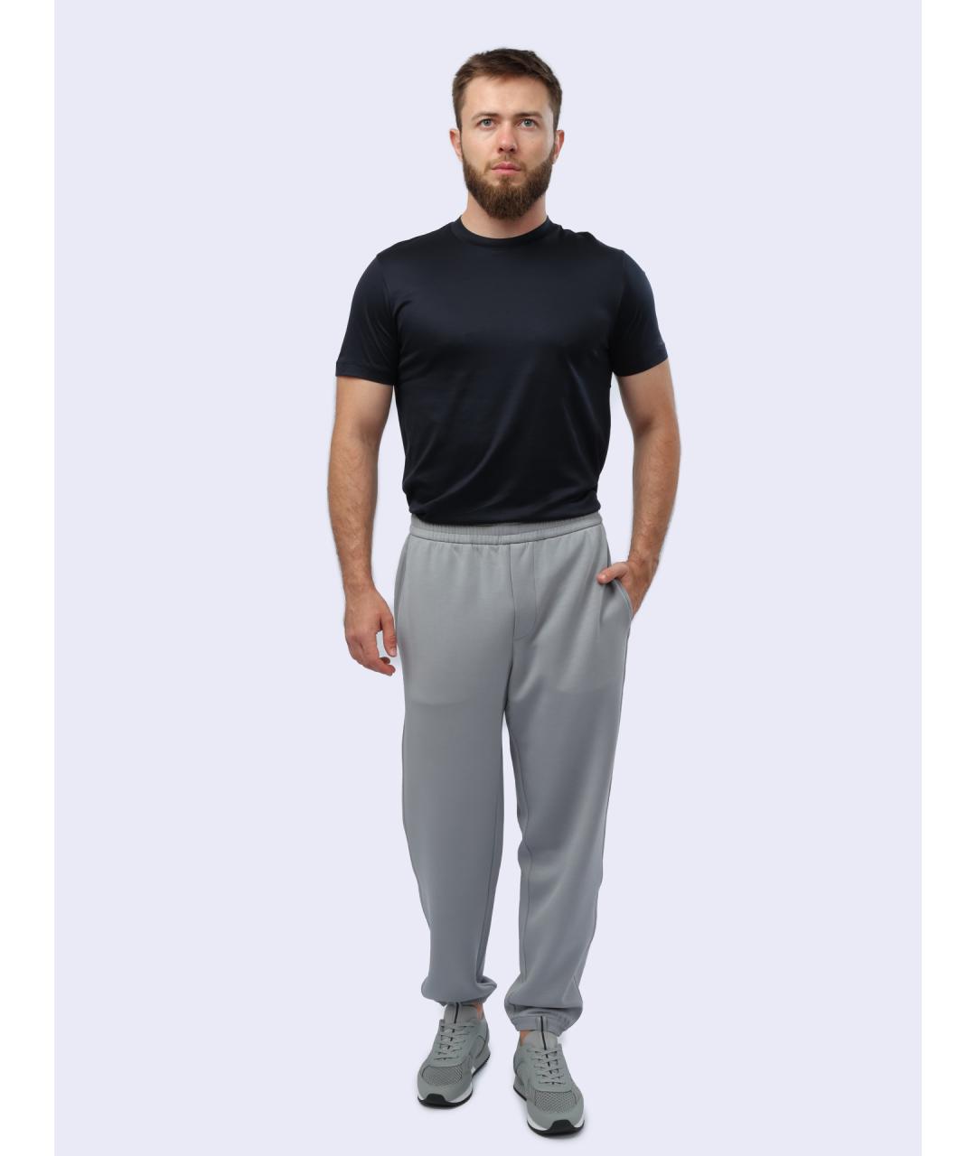 EMPORIO ARMANI Серые повседневные брюки, фото 2