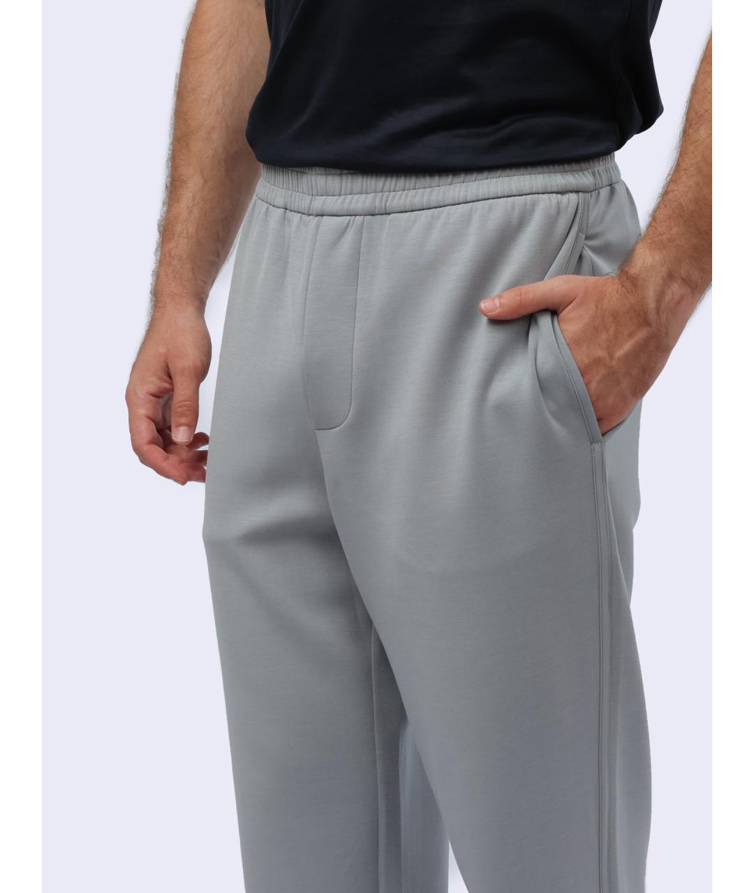 EMPORIO ARMANI Серые повседневные брюки, фото 4