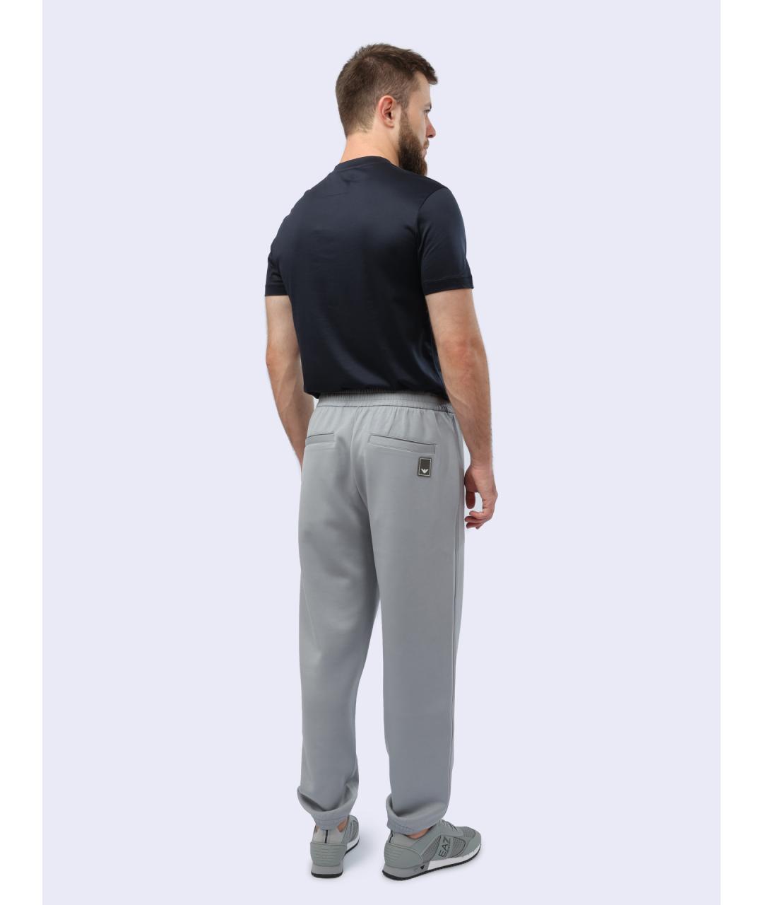 EMPORIO ARMANI Серые повседневные брюки, фото 7