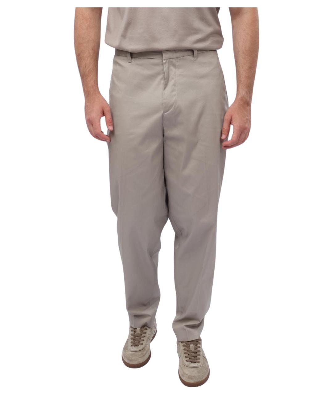 EMPORIO ARMANI Бежевые повседневные брюки, фото 1