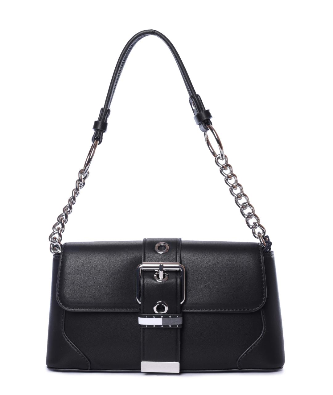 TOMMY HILFIGER Черная сумка через плечо из искусственной кожи, фото 1