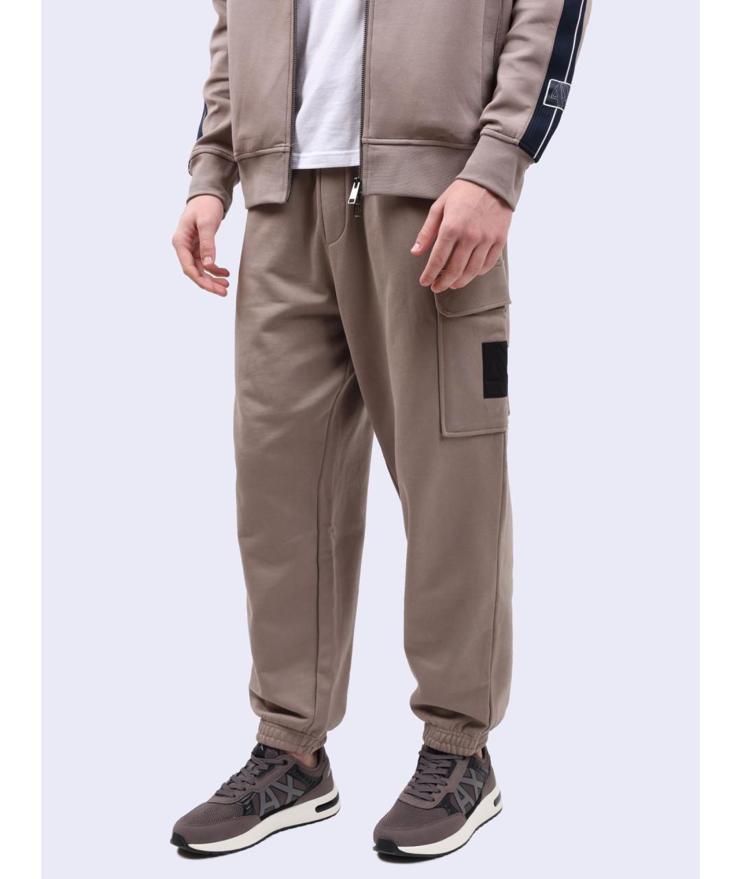 ARMANI EXCHANGE Бежевые хлопковые повседневные брюки, фото 3