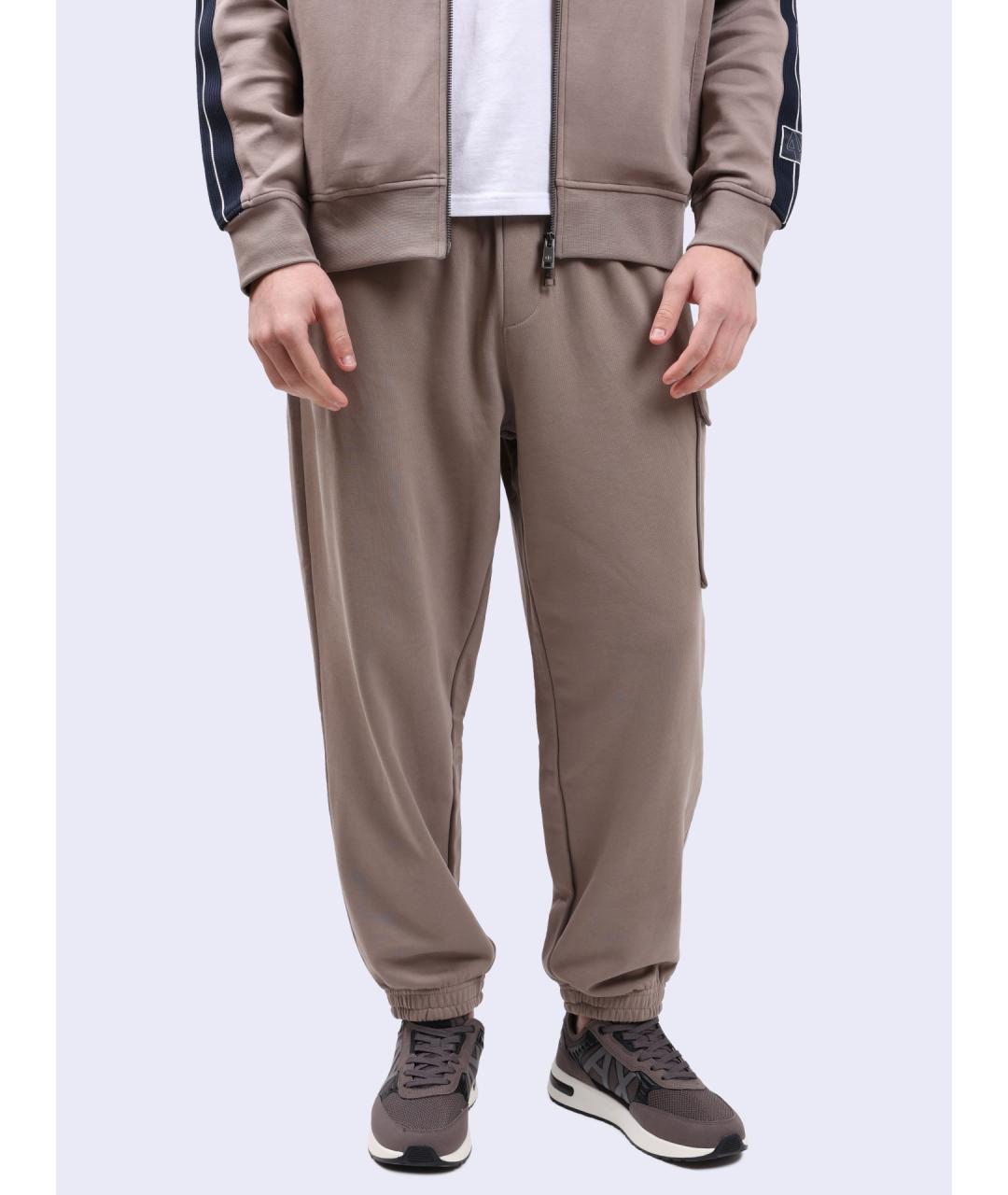 ARMANI EXCHANGE Бежевые хлопковые повседневные брюки, фото 2