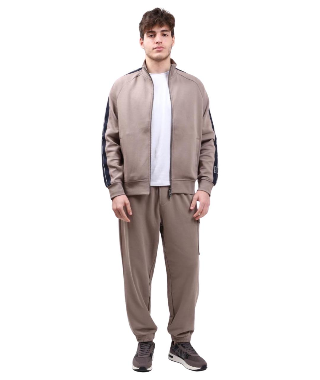 ARMANI EXCHANGE Бежевые хлопковые повседневные брюки, фото 1