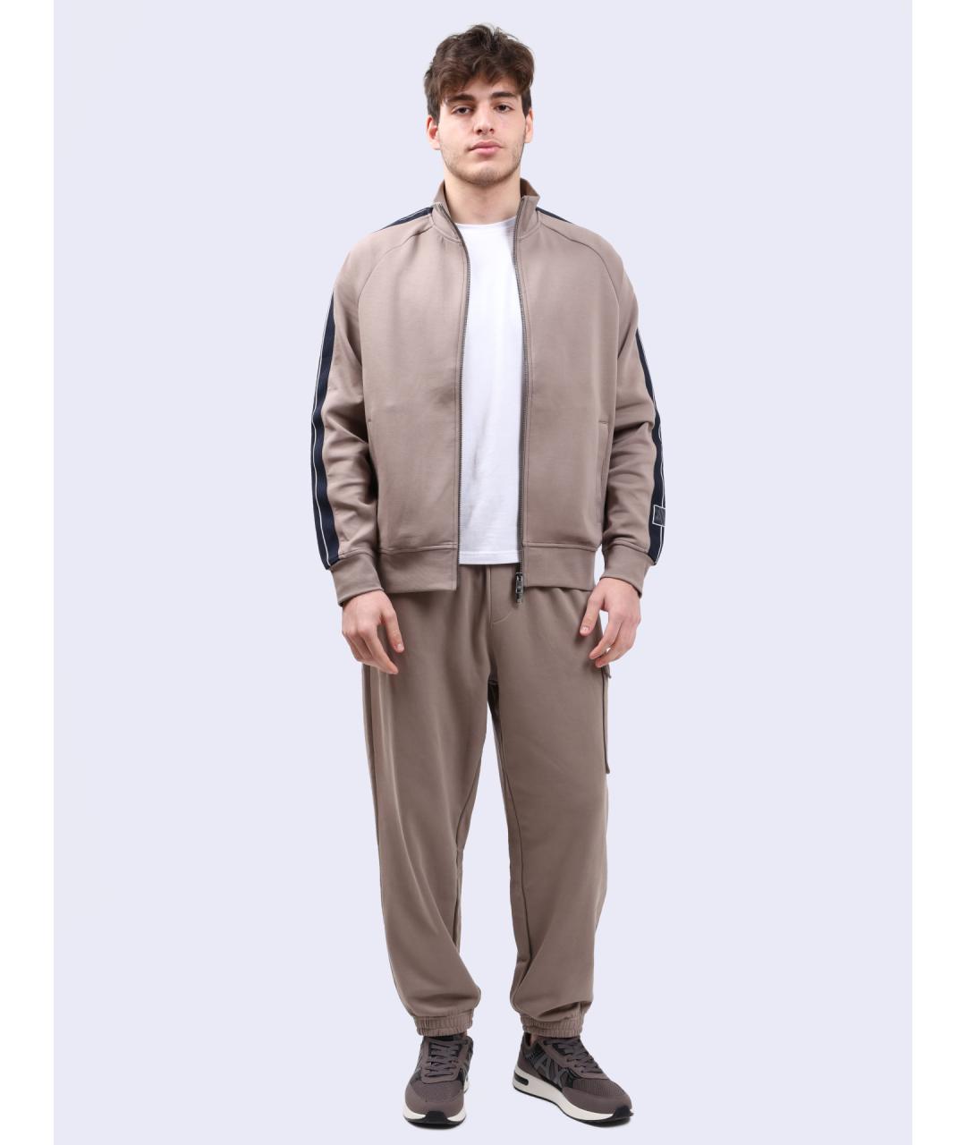 ARMANI EXCHANGE Бежевые хлопковые повседневные брюки, фото 6