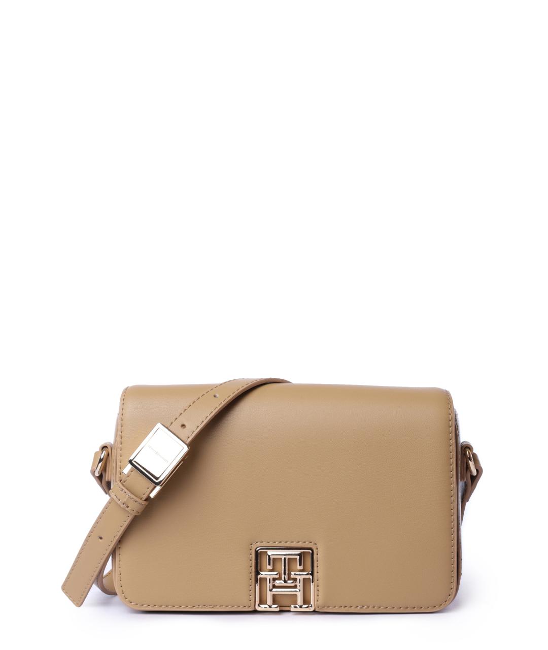 TOMMY HILFIGER Бежевая сумка через плечо из искусственной кожи, фото 1