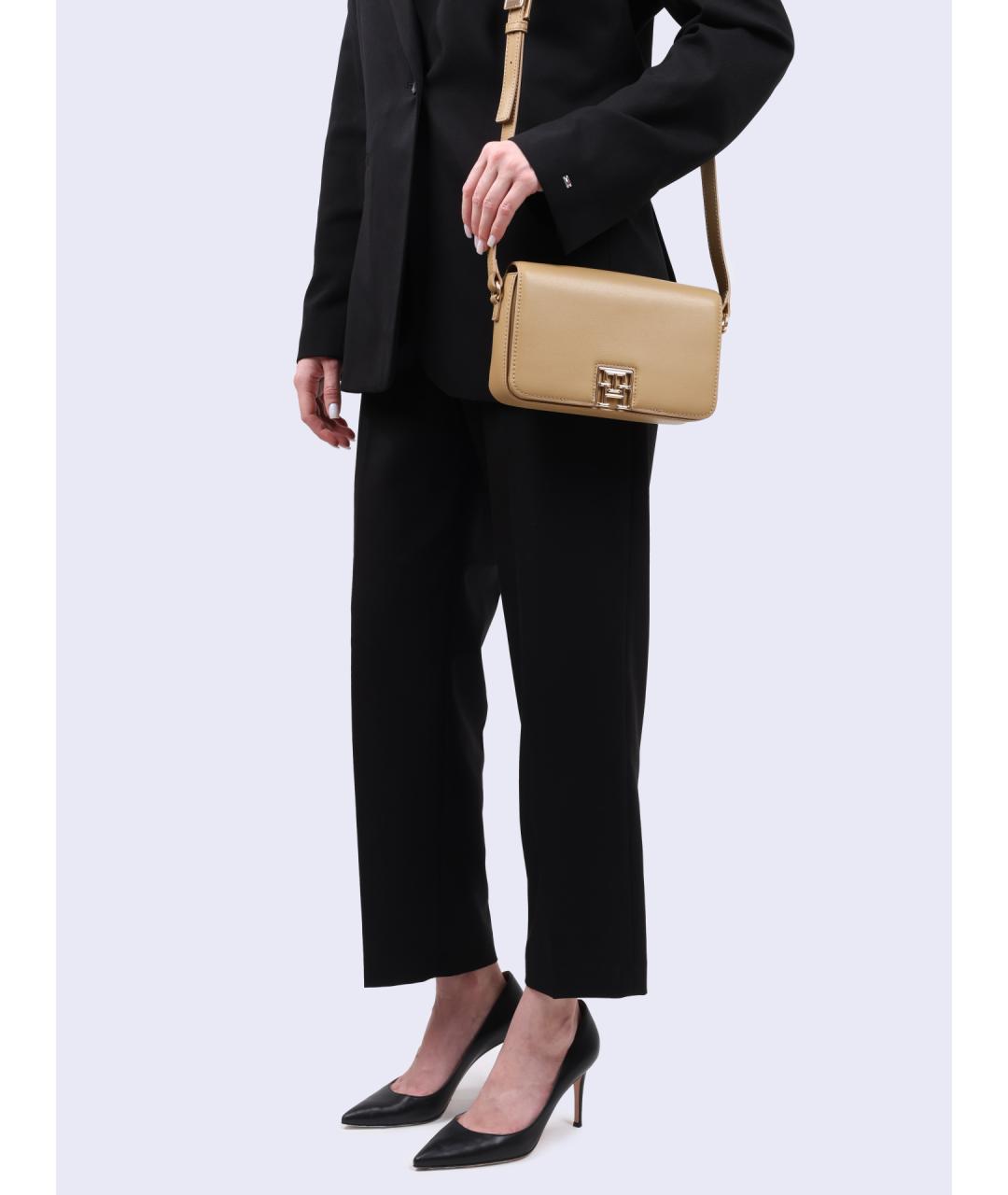 TOMMY HILFIGER Бежевая сумка через плечо из искусственной кожи, фото 5