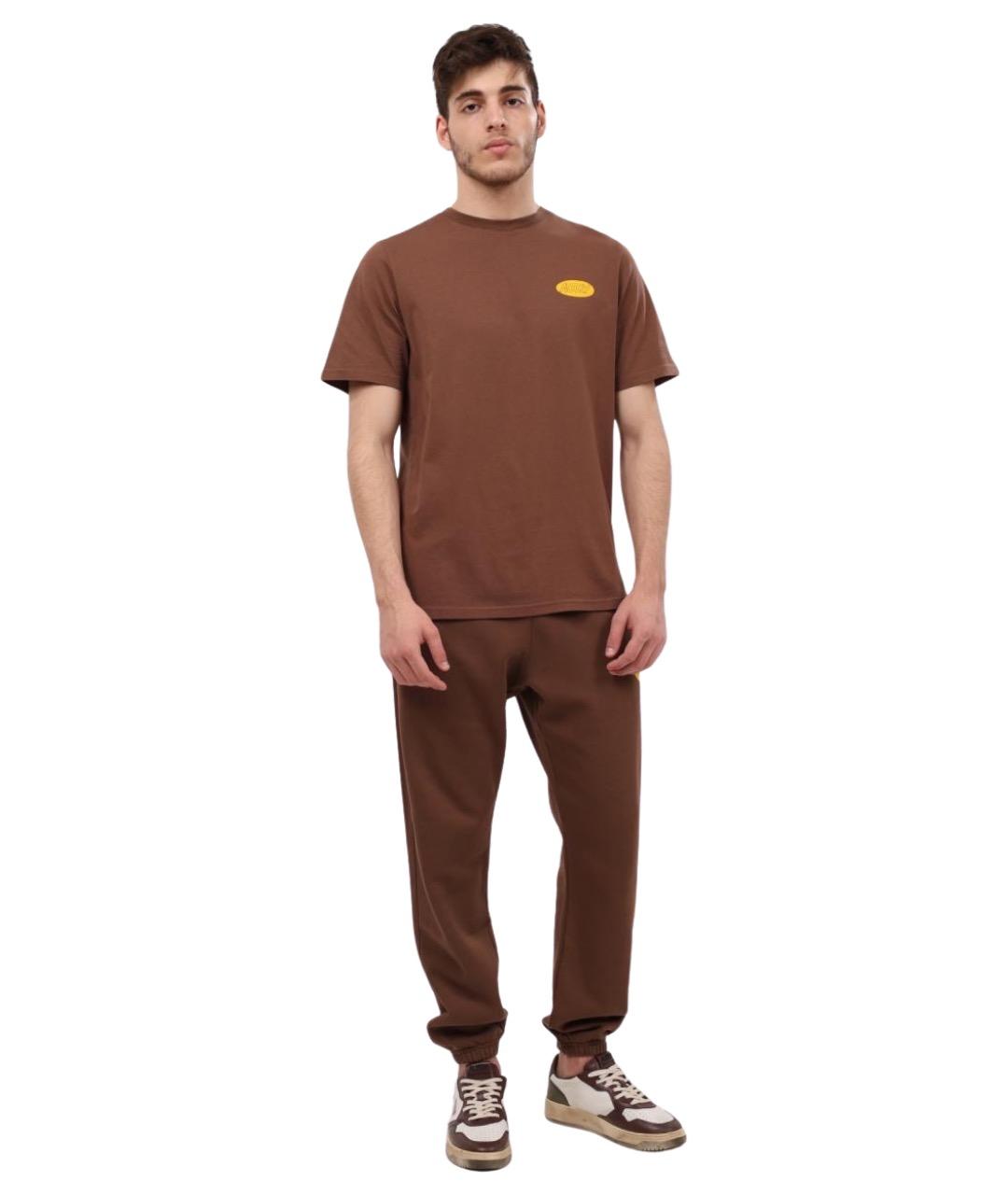 AUTRY Коричневые хлопковые повседневные брюки, фото 1