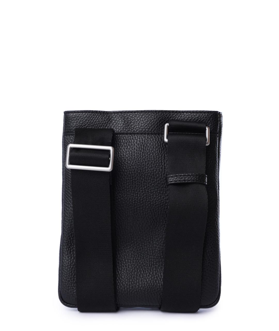 TOMMY HILFIGER Черная кожаная сумка на плечо, фото 3