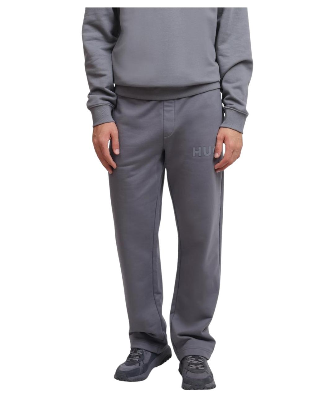 HUGO Серые хлопковые повседневные брюки, фото 1