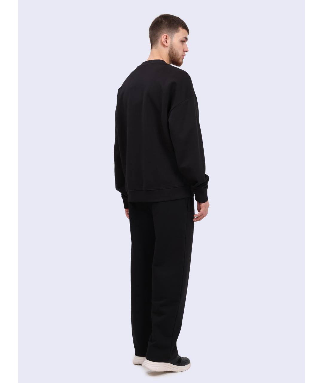 HUGO Черные хлопковые повседневные брюки, фото 3