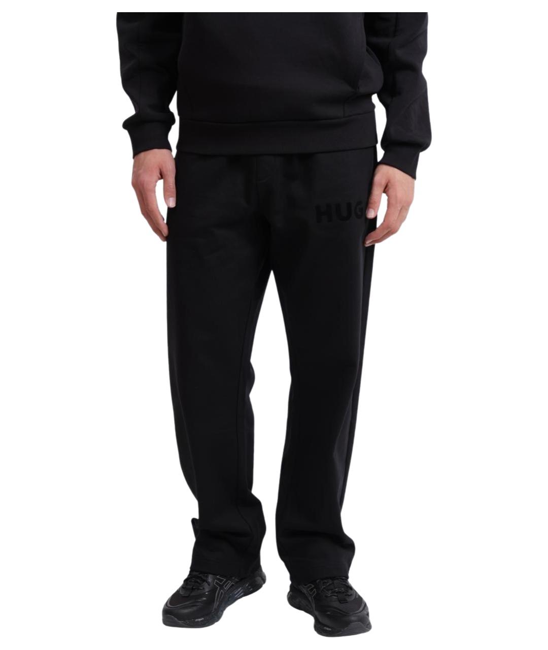 HUGO Черные хлопковые повседневные брюки, фото 1