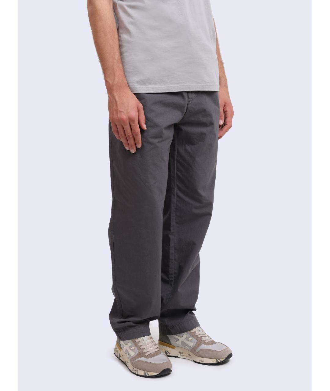 CP COMPANY Серые хлопковые повседневные брюки, фото 3