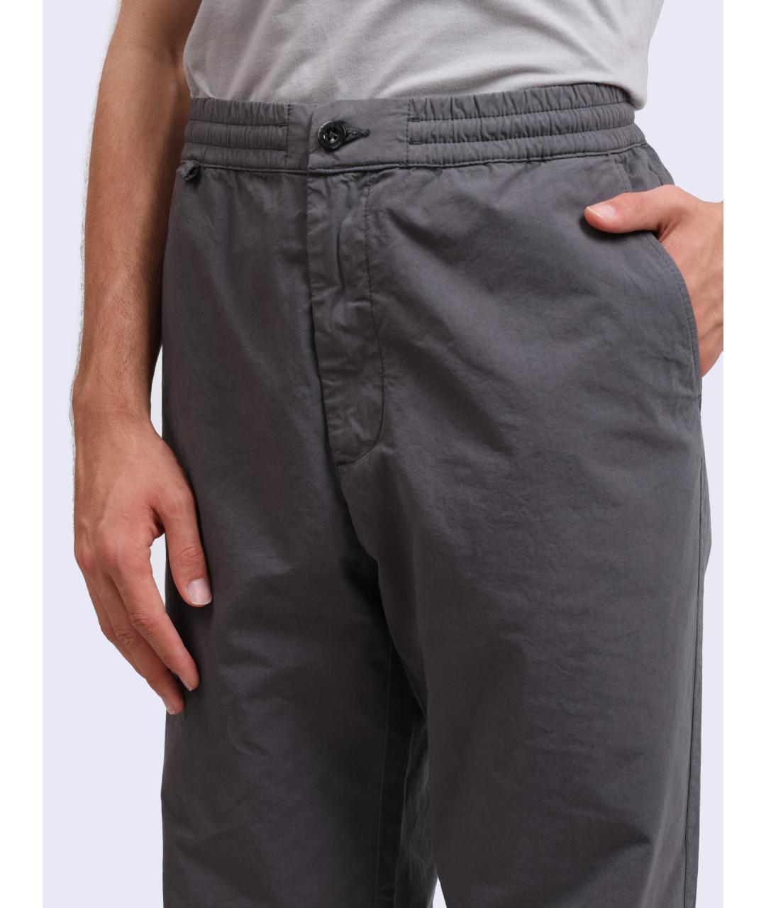 CP COMPANY Серые хлопковые повседневные брюки, фото 5