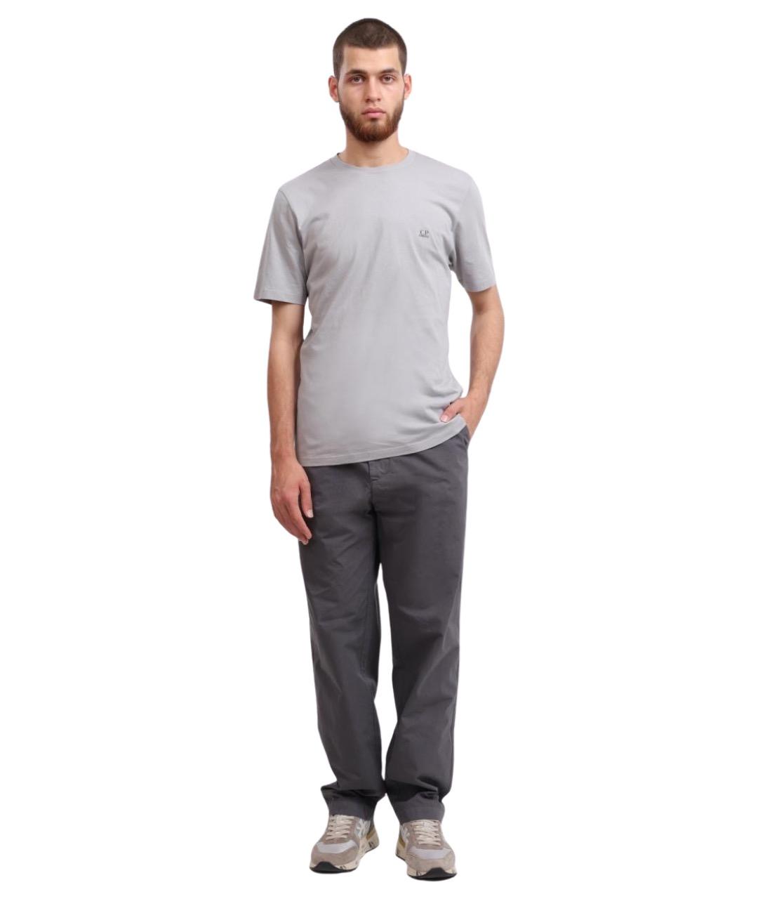 CP COMPANY Серые хлопковые повседневные брюки, фото 1