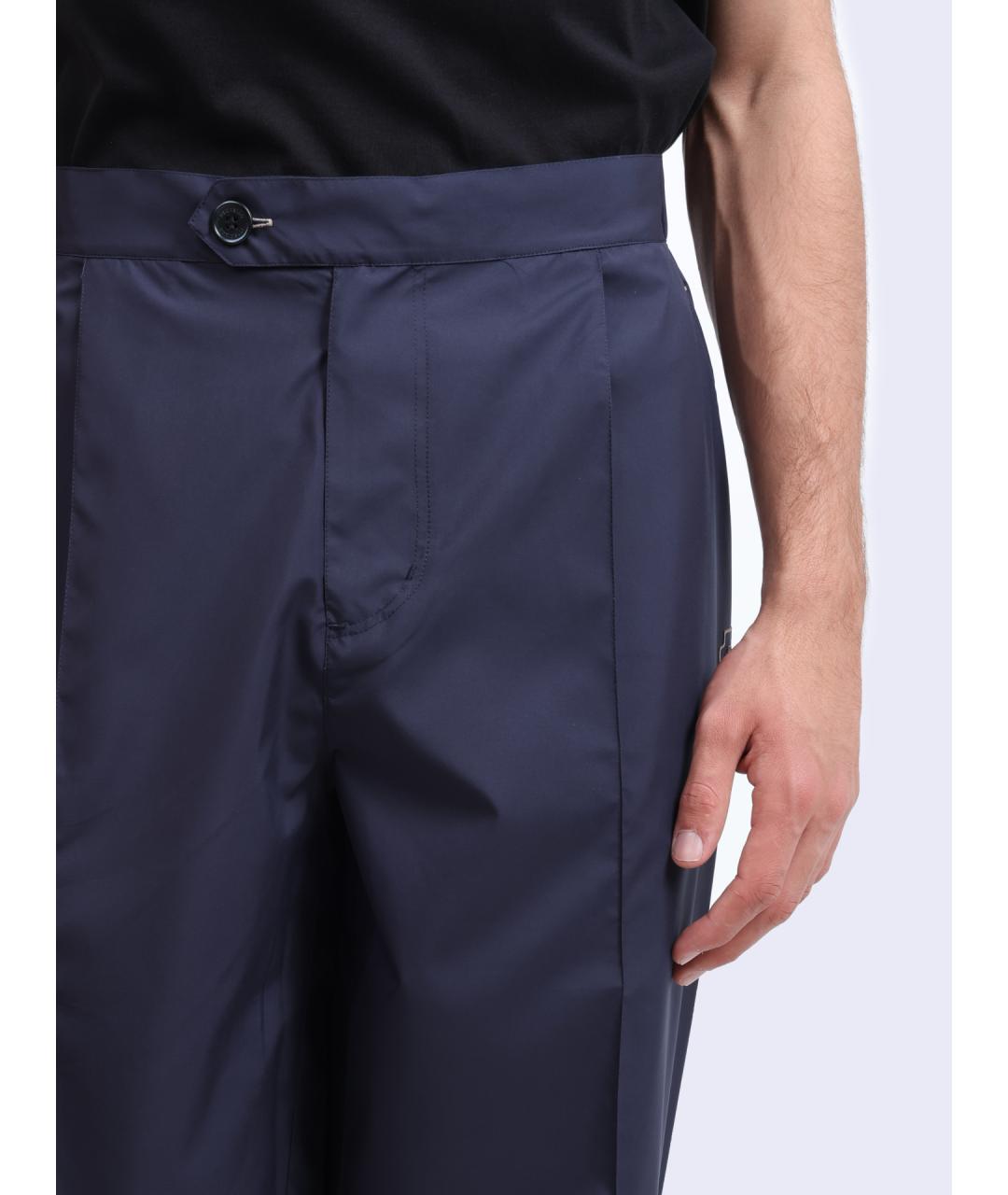 BRUNELLO CUCINELLI Темно-синие повседневные брюки, фото 4