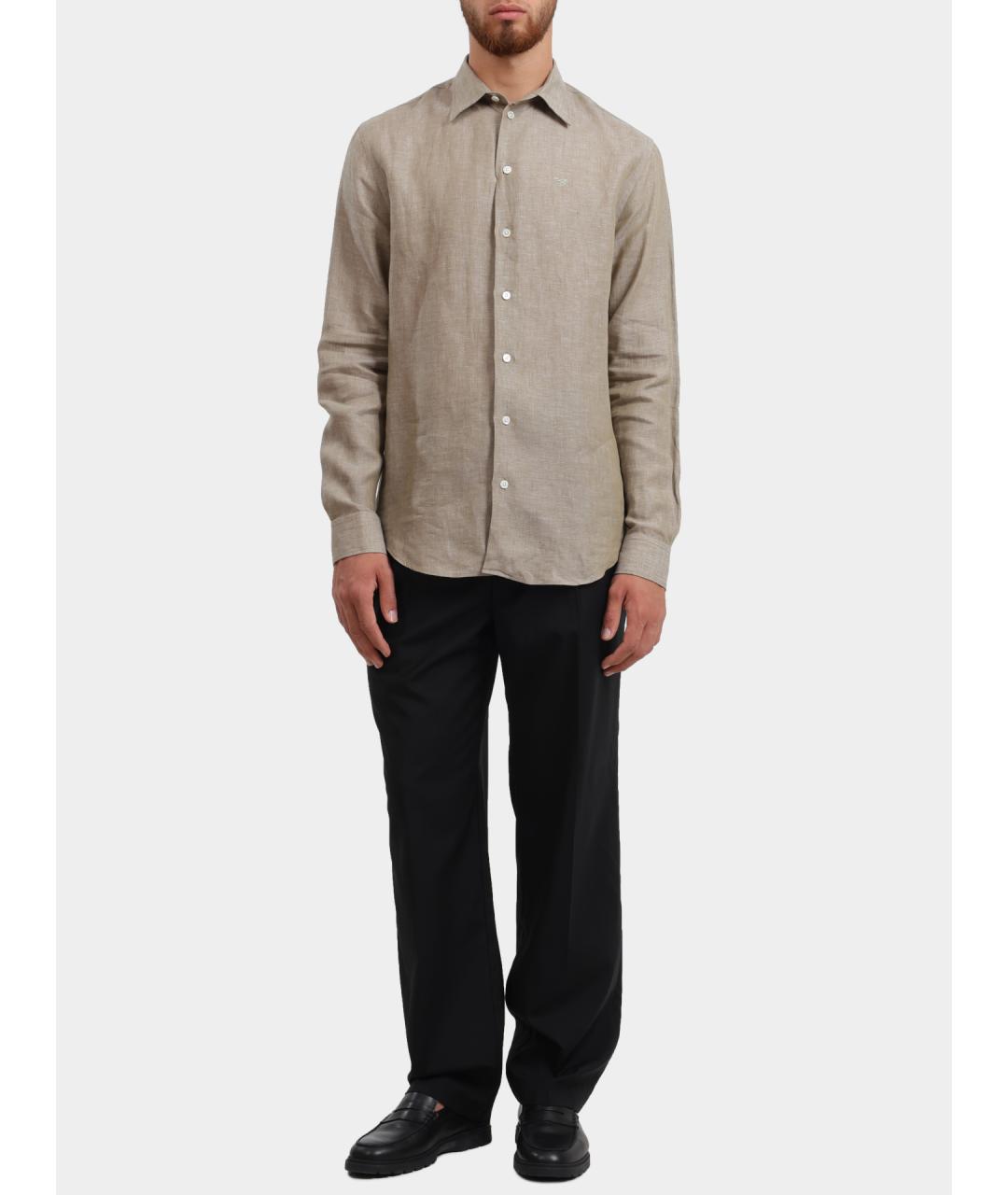 EMPORIO ARMANI Черные шерстяные повседневные брюки, фото 2