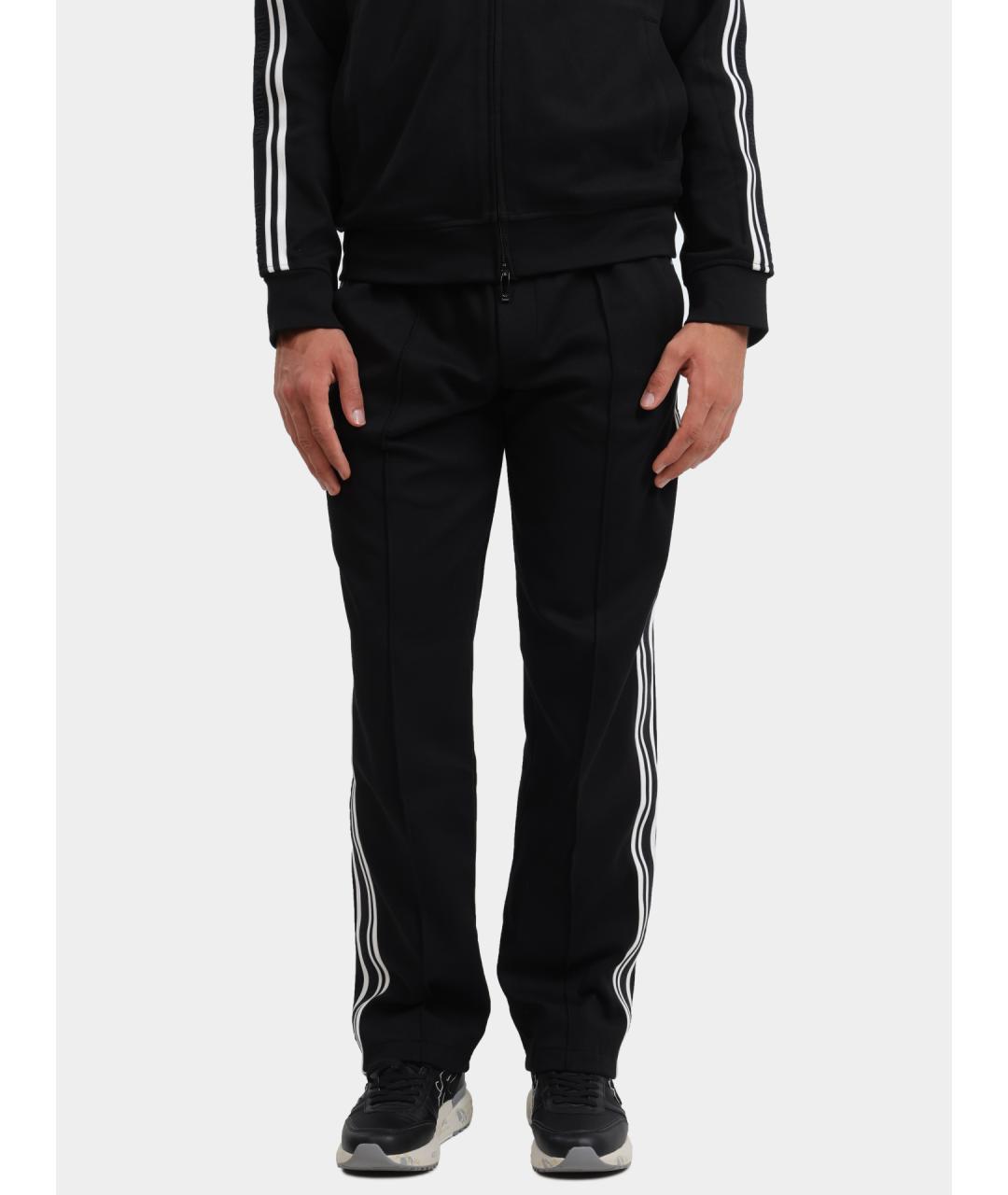 EMPORIO ARMANI Черные хлопковые повседневные брюки, фото 6