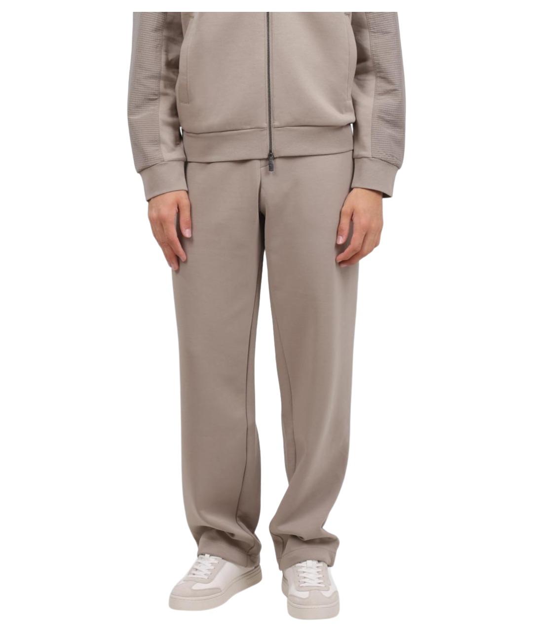 ARMANI EXCHANGE Бежевые хлопковые повседневные брюки, фото 1