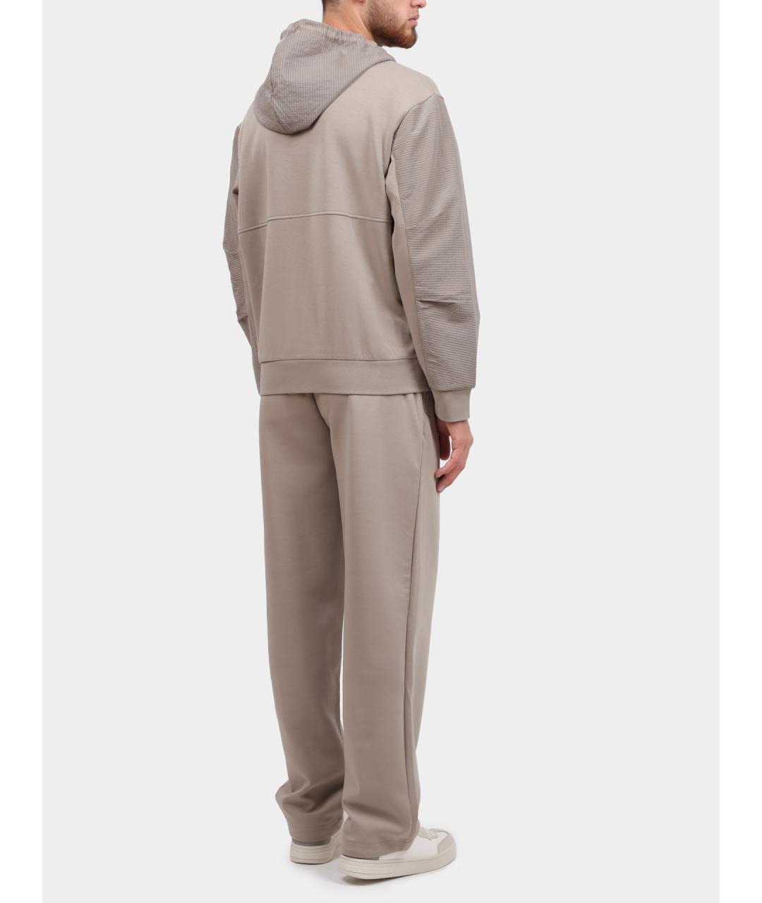 ARMANI EXCHANGE Бежевые хлопковые повседневные брюки, фото 4