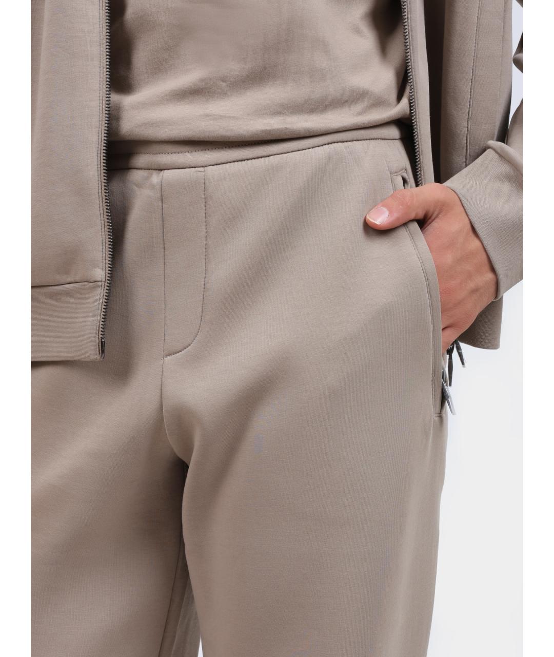 ARMANI EXCHANGE Бежевые хлопковые повседневные брюки, фото 5