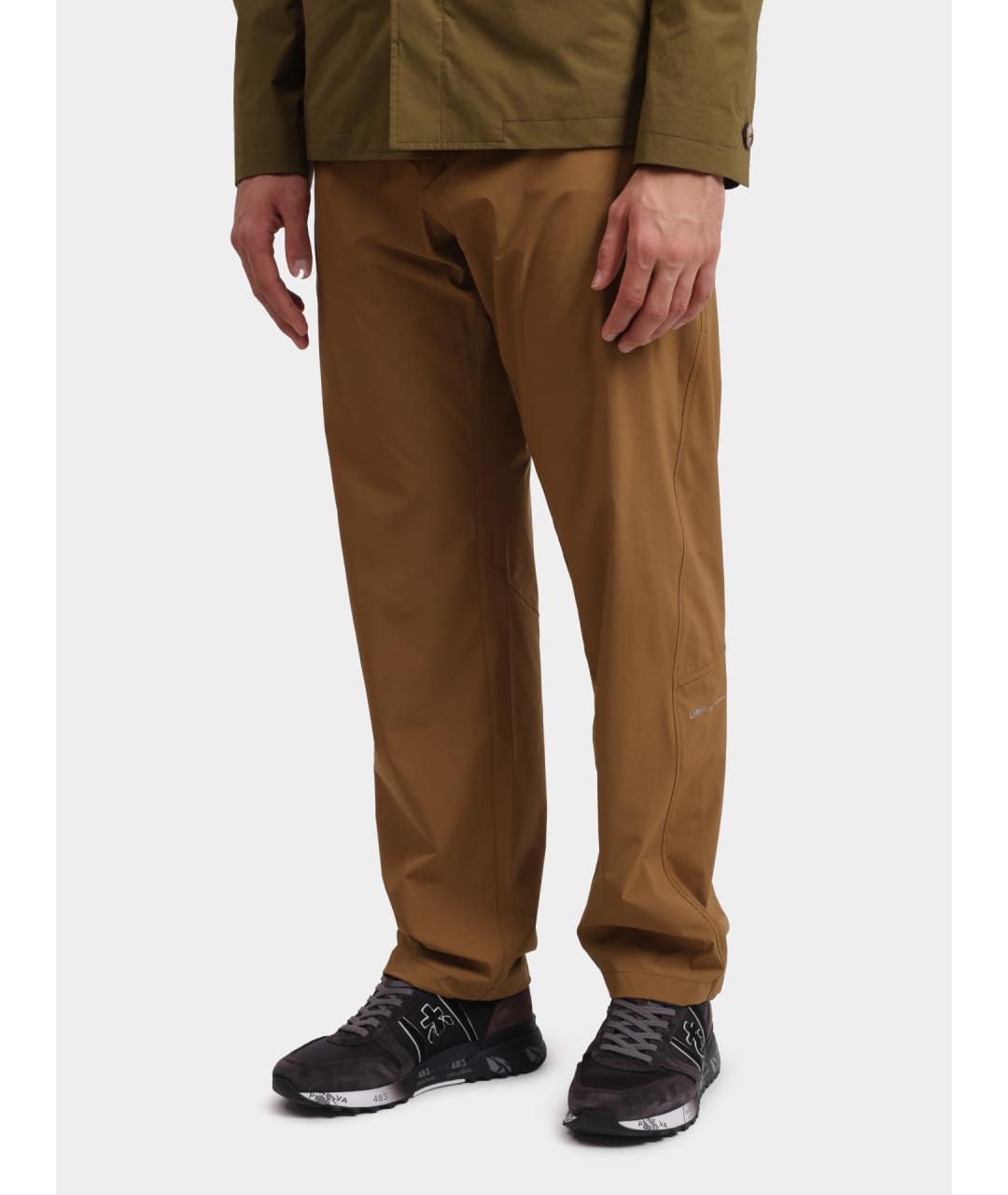 HERNO Коричневые хлопковые повседневные брюки, фото 3