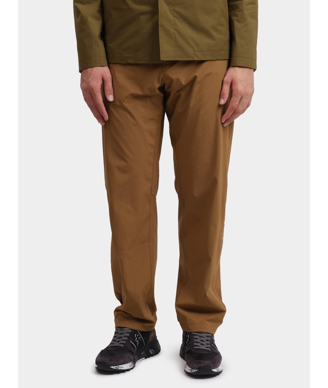 HERNO Коричневые хлопковые повседневные брюки, фото 2