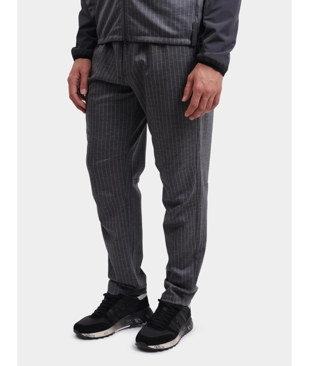 SEASE Серые шерстяные повседневные брюки, фото 3