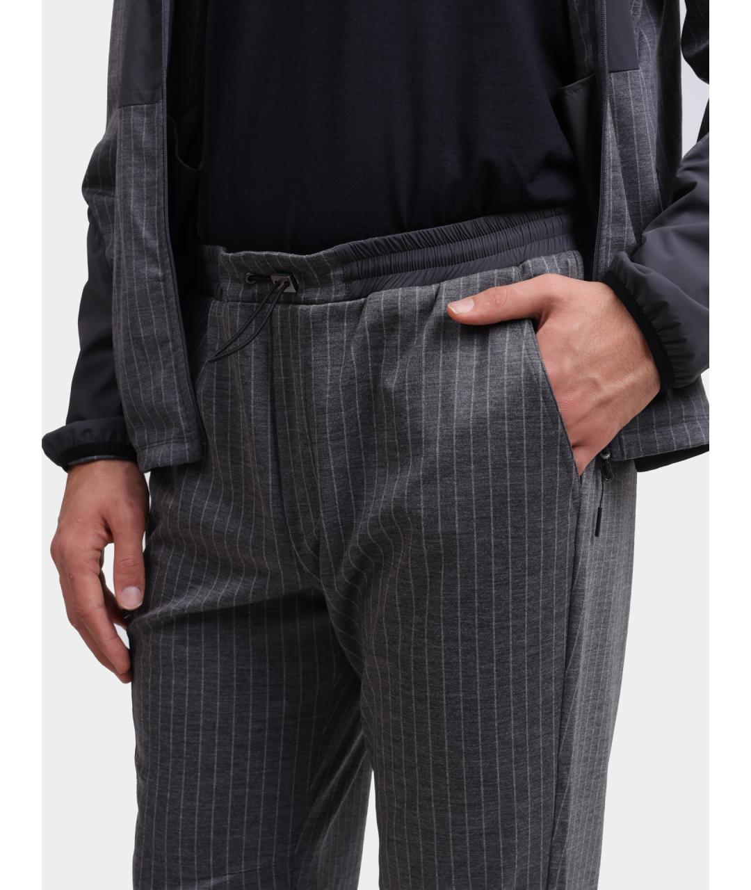 SEASE Серые шерстяные повседневные брюки, фото 4