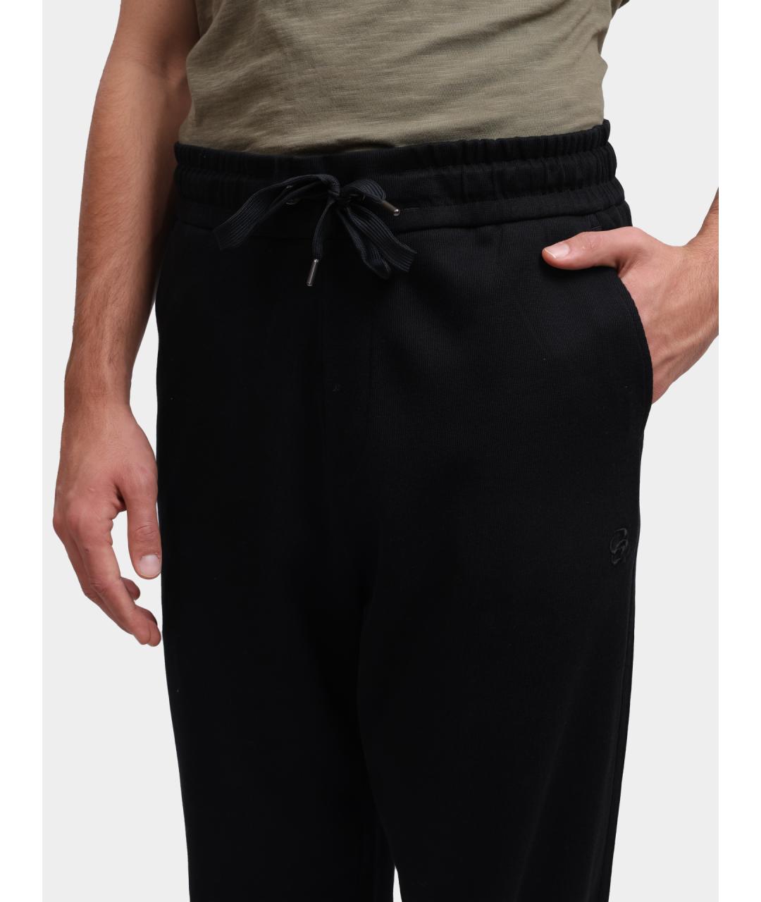 HUGO BOSS Черные хлопковые повседневные брюки, фото 4