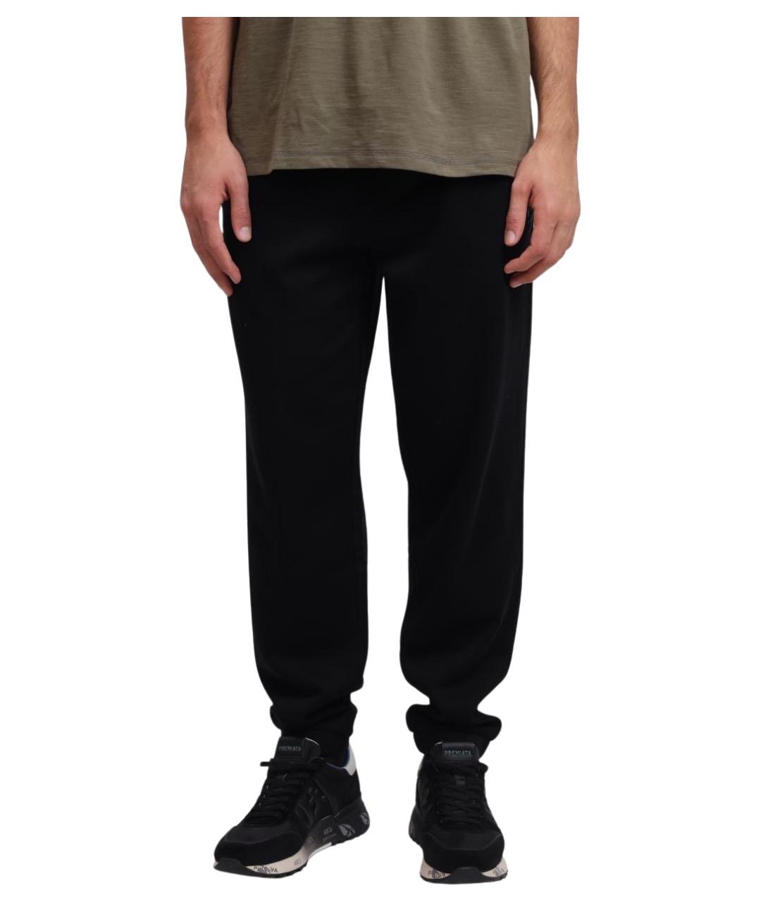 HUGO BOSS Черные хлопковые повседневные брюки, фото 1