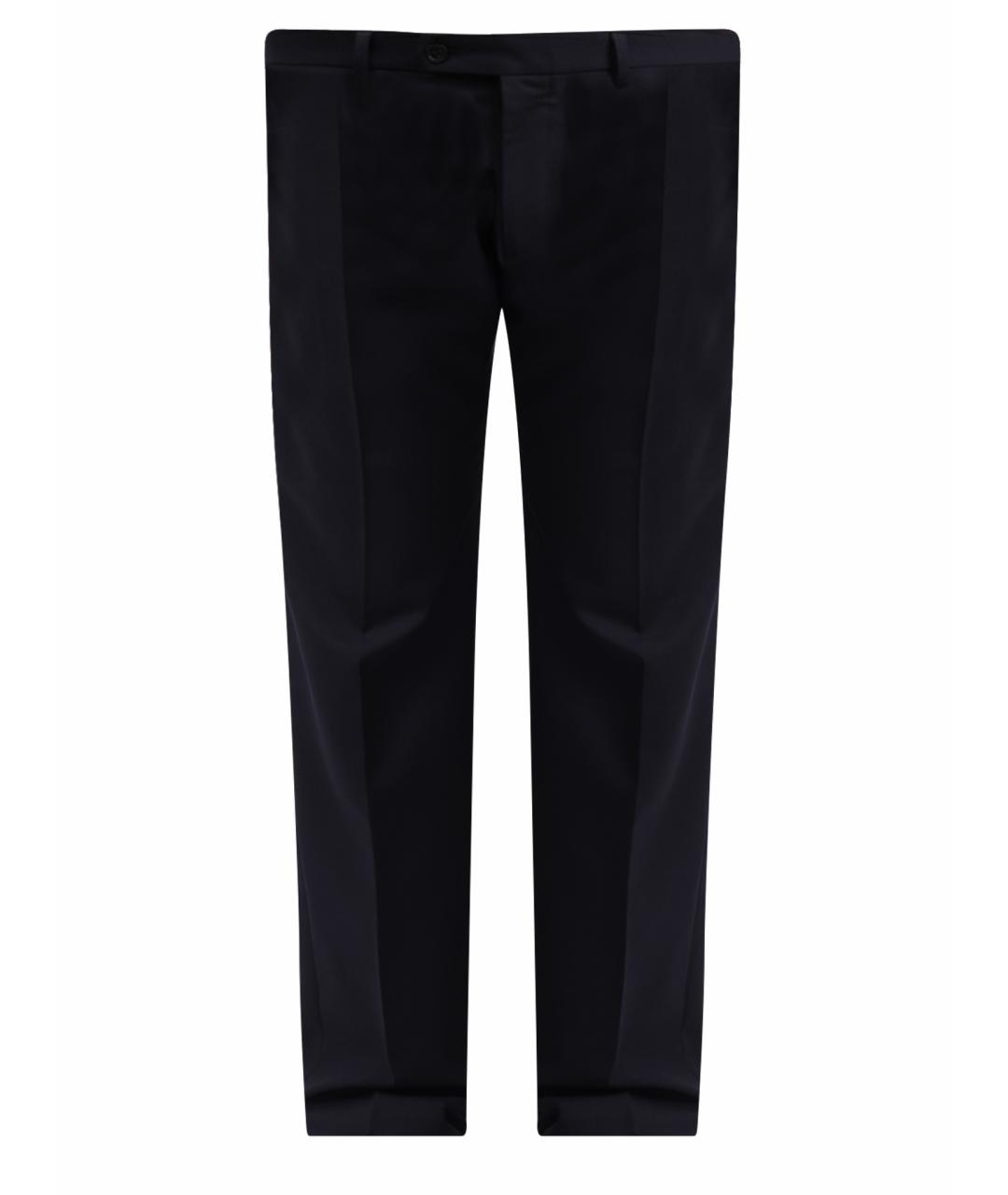 HUGO BOSS Синие шерстяные повседневные брюки, фото 1