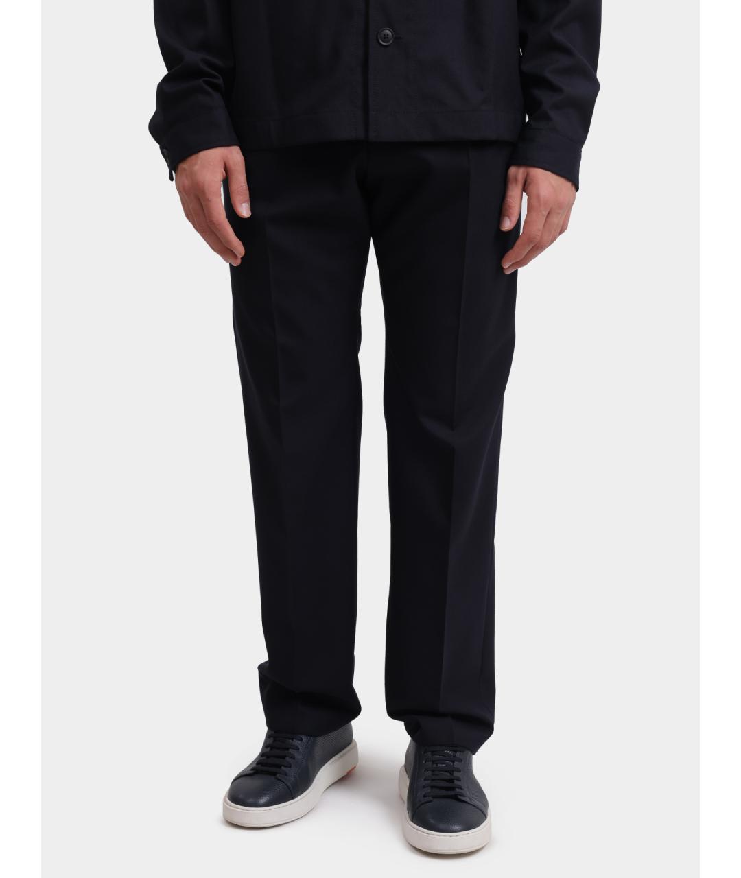 HUGO BOSS Синие шерстяные повседневные брюки, фото 6