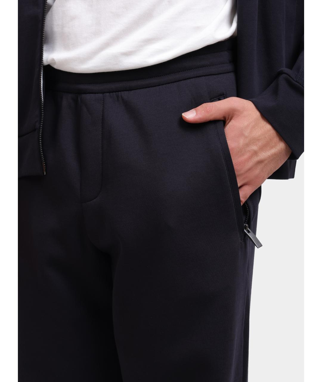 ARMANI EXCHANGE Синие хлопковые повседневные брюки, фото 2