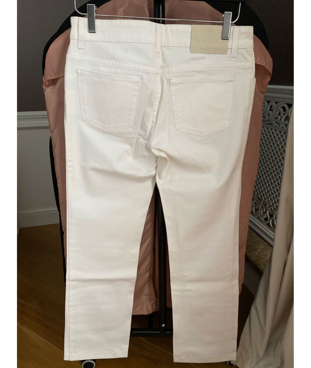 GUCCI Белые хлопковые прямые джинсы, фото 2